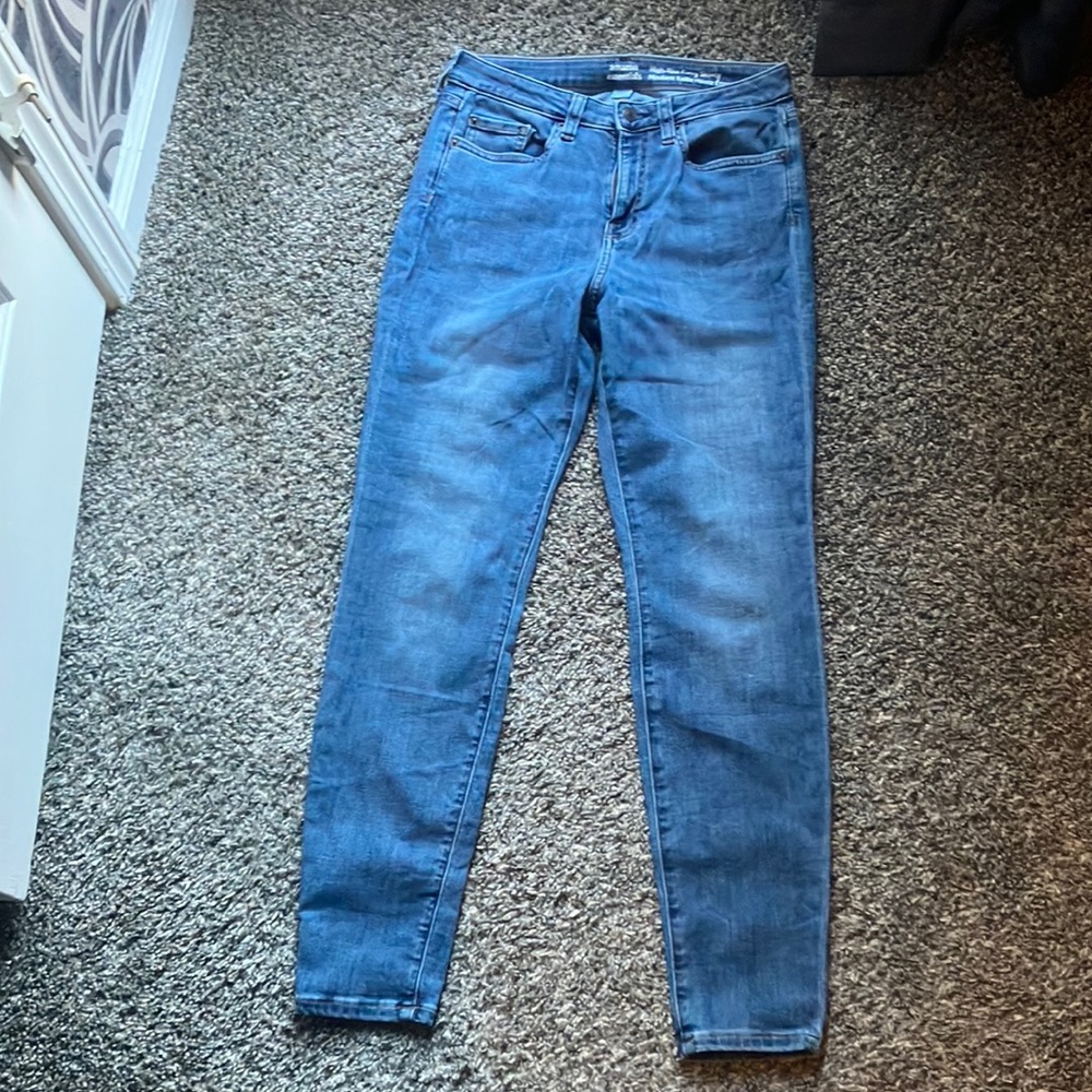 Stretchy high rise skinny ankle jeans